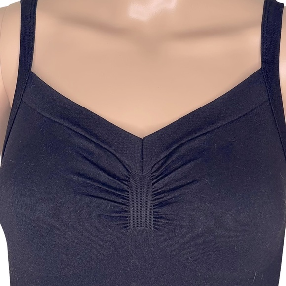 SUGARLIPS   Black Sleeveless V-neck Top with Ruching at Bustline    NWOT   O/S - Picture 5 of 9